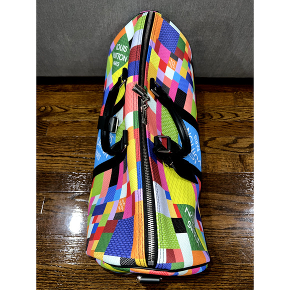 Louis Vuitton Keepall Bandouliere 50 Multicolor Damier 3D Lego Duffle Travel Bag - Picture 9 of 12